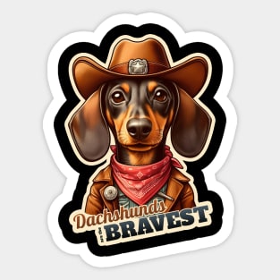 Dachshund cowboy Sticker
